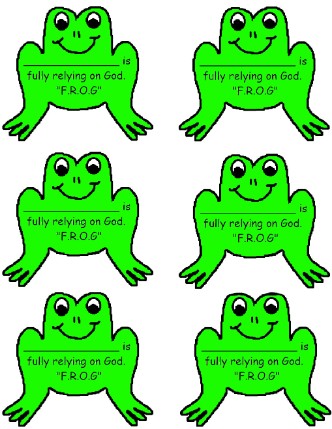 Printable Frog Name Tags